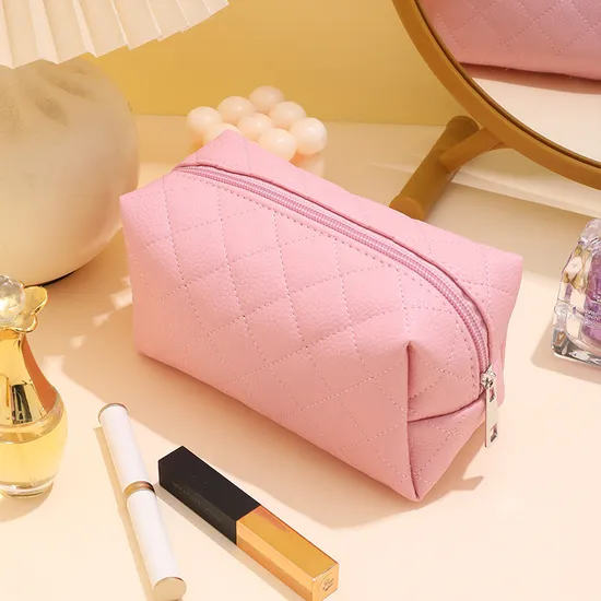 PU Leather Portable Waterproof Small Square Bag Travel Cosmetics Storage Bag