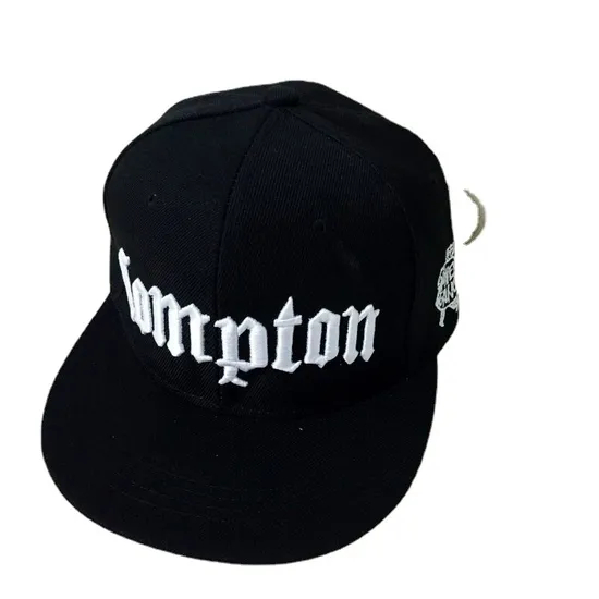Foreign Trade Baseball Cap Compton Letter Camouflage Flat Brim Hip Hop Cap