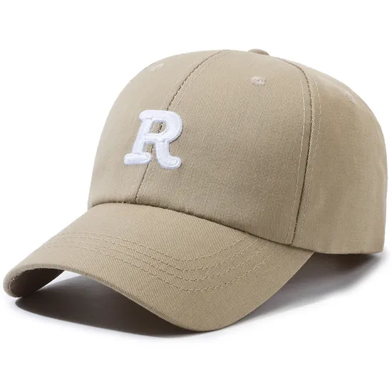 R Mark Big Head Circumference Baseball Hat Men′s and Women′s Ins New Student Autumn and Winter Face Small Korean Version Hard Top Shortalong The Cap