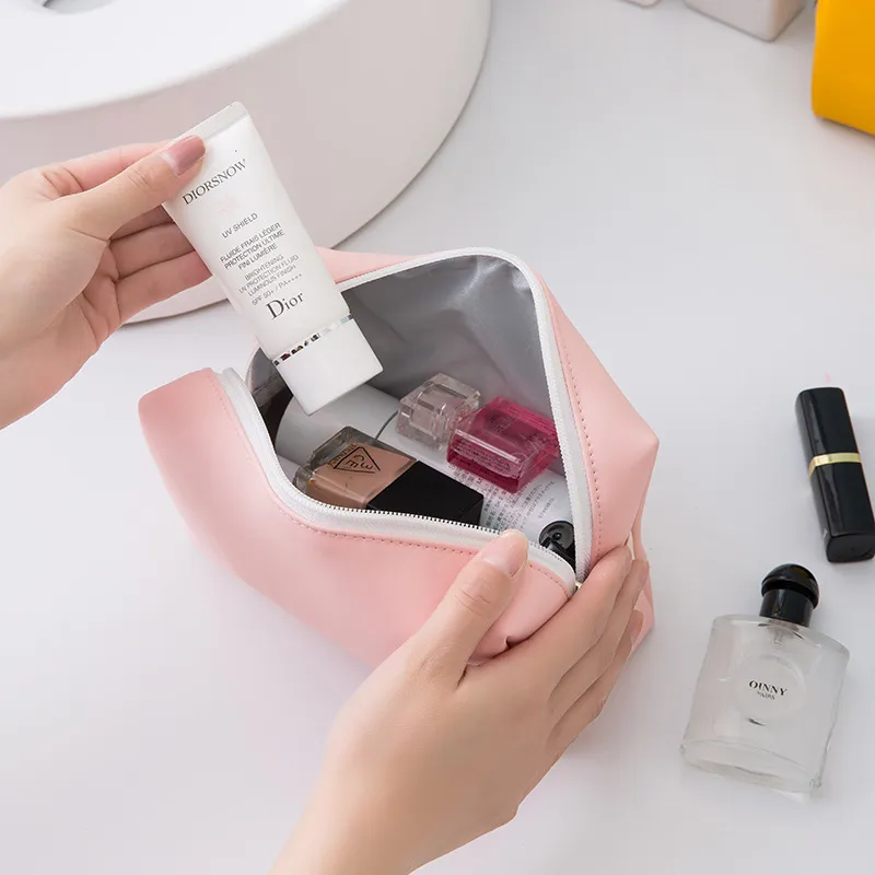 PU Cosmetic Storage Bag Waterproof Octagonal Cosmetic Bag