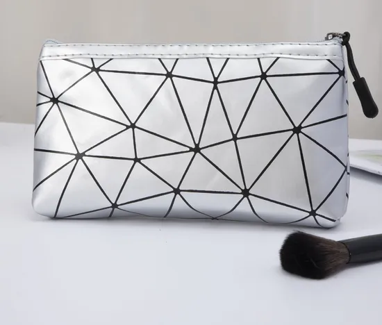 The New Glitter Simple Portable Sequin Leather Large-Capacity Clutch Makeup Bag