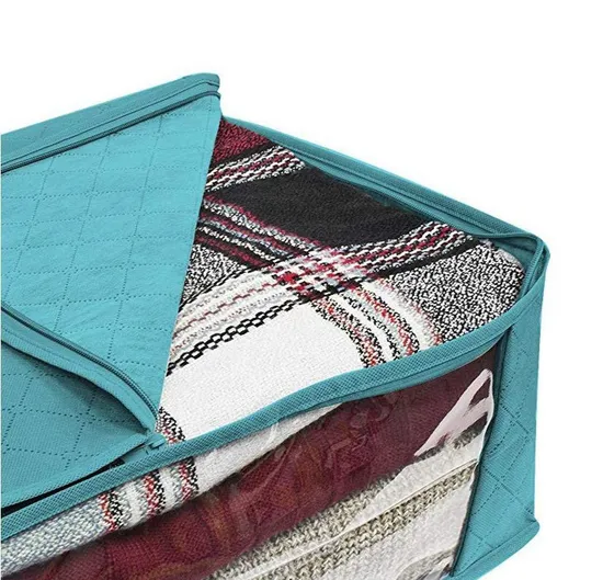 Non-Woven Clothing Storage Box Visual Home Storage Bag Foldable Clothing Dust Bag