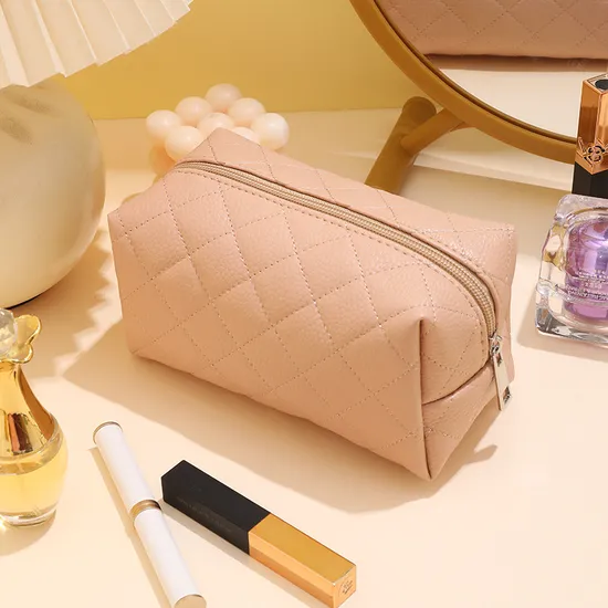 PU Leather Portable Waterproof Small Square Bag Travel Cosmetics Storage Bag
