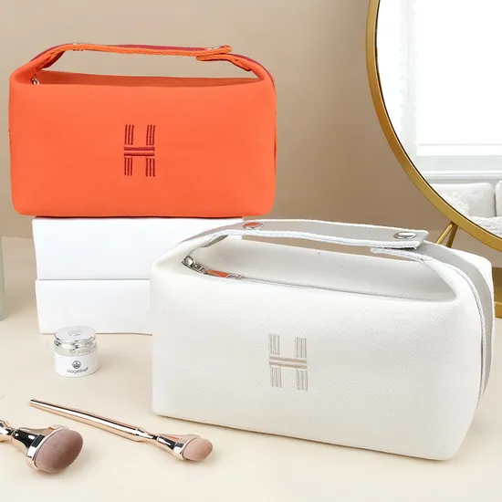 Travel Toiletry Large Capacity Canvas Portable Women′s Cosmetics Storage Bag
