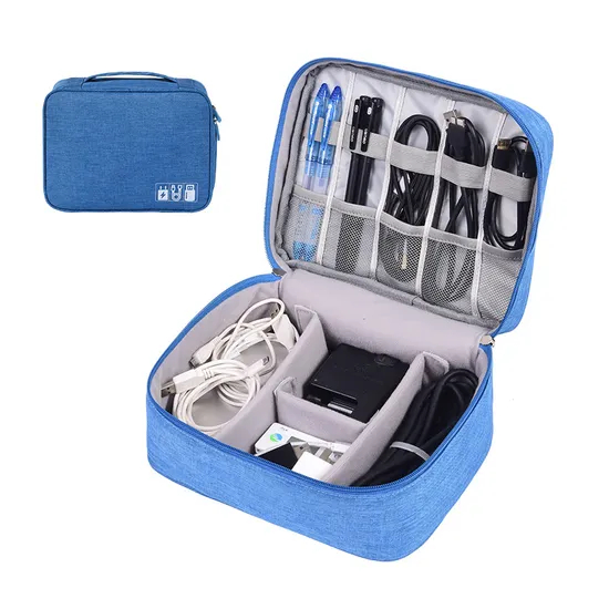 Data Cable Storage Bag Travel Power Bank Earphone Storage Box Multifunctional Divided Digital Bag