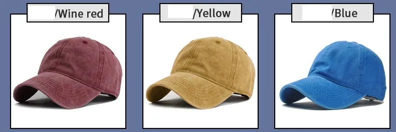 Solid Color Light Plate Duckbill Caps Worn-out Washed Cotton Sun Caps China