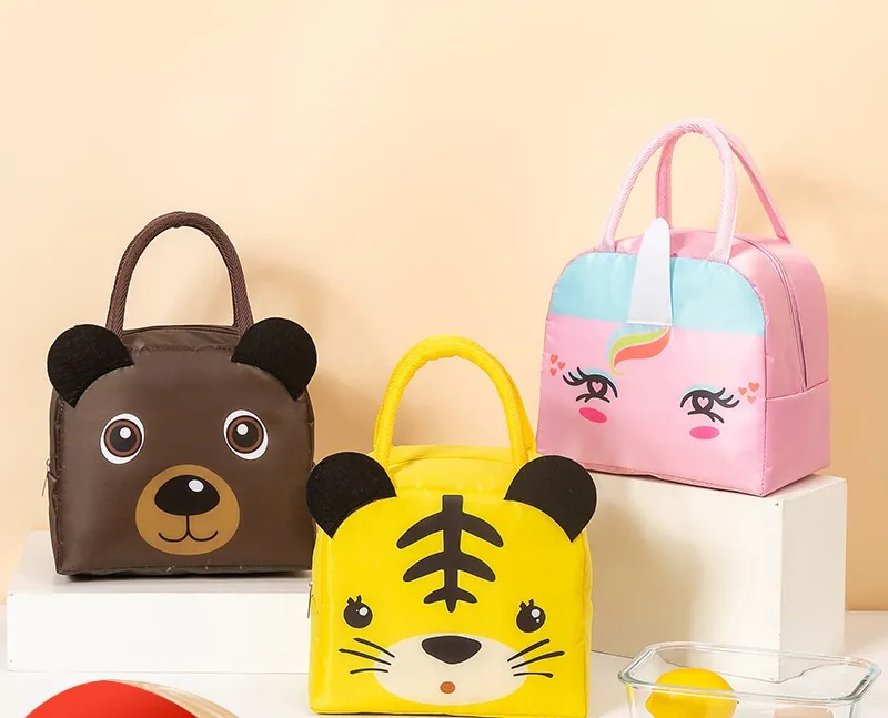 New 3D Cartoon Portable Bento Student Insulated Bag