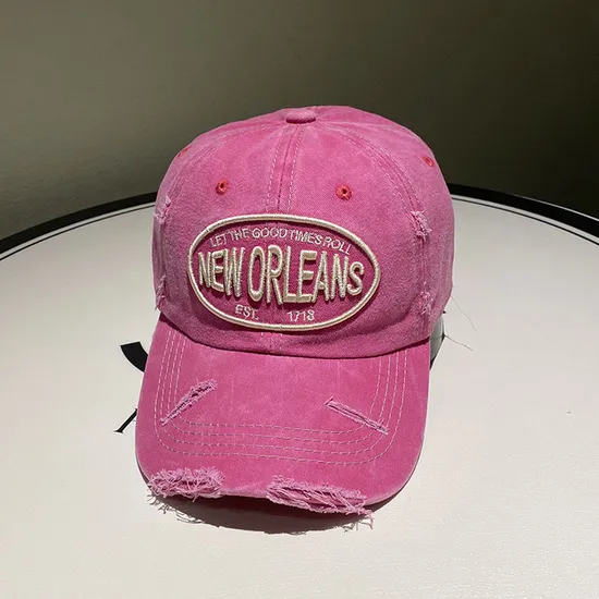 Worn Letters Embroidered Versatile Sun Shading Baseball Cap