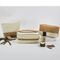 Cotton Canvas Organizing Bag Original Color Wood Grain Travel Washing and Storage Bag Set Environmentally Friendly Cork Makeup Bag