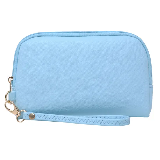 Leather Hand-Carried Portable Fashion Solid Color Makeup Bag
