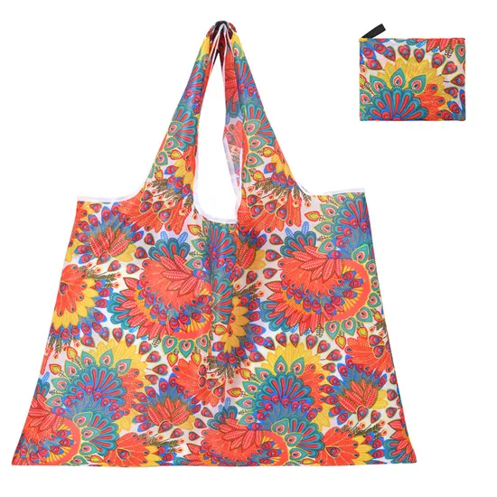 Oxford Cloth Foldable Eco-Friendly Shopping Bag Hand in Hand with Storage Bag Large Capacity Supermarket Shopping Bag