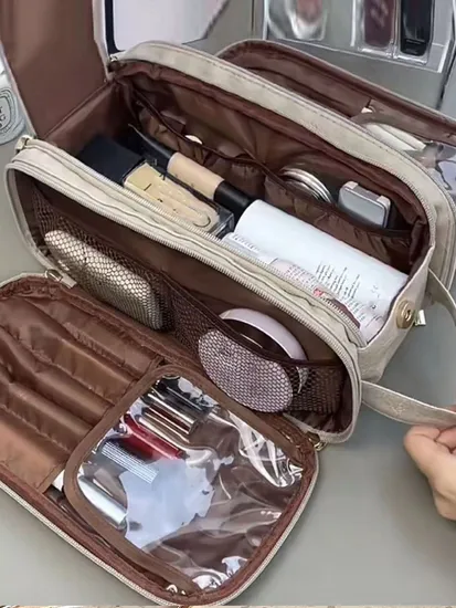 Makeup for Women Large Capacity Portable Travel High-End Brushes Toiletries Storage Bag