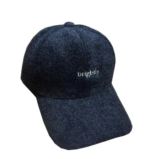 Thickened Warm Rabbit Fur Blend Lettering Fashion Trend Warm Baseball Cap