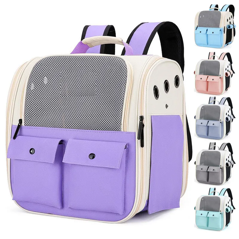 Stylish and Breathable Square Foldable Portable Pet Bag for Going out