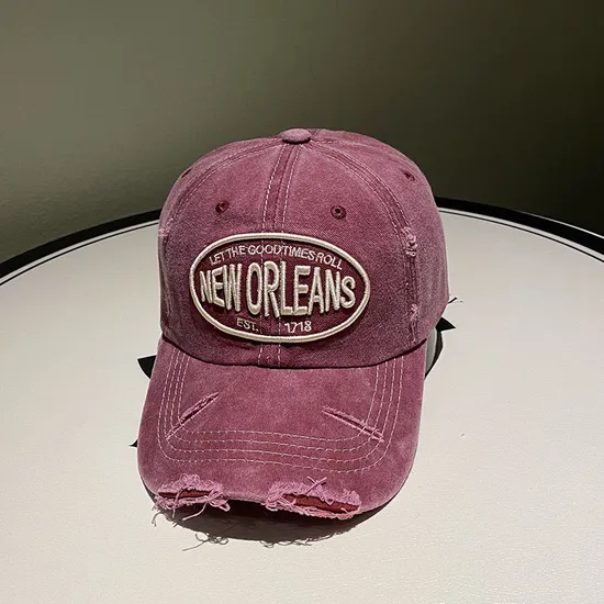 Worn Letters Embroidered Versatile Sun Shading Baseball Cap