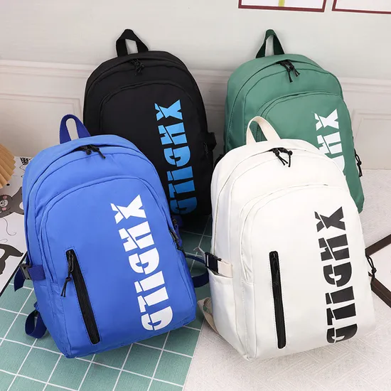 Large Capacity Minimalist Letter Printed Casual Backpack