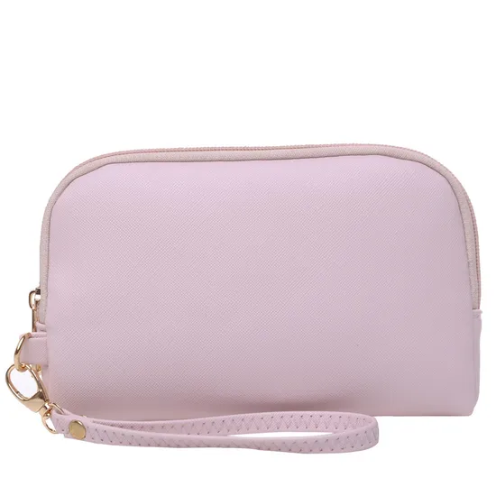 Leather Hand-Carried Portable Fashion Solid Color Makeup Bag