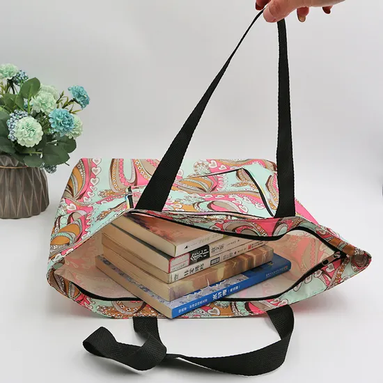 Silk Screen Canvas Tote Bag Crossbody Shopping Storage Bag