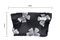 Dark Wind Bow Travel Portable Wash and Organize Large Capacity Makeup Bag