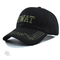 Camouflage Swat Letter Three-Dimensional Embroidered Baseball Cap