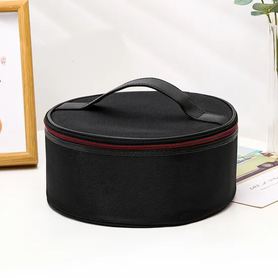New Hand-Held Three-Dimensional Black Cylindrical High-Capacity Wash Crown Headband Headgear Shockproof Storage Bag