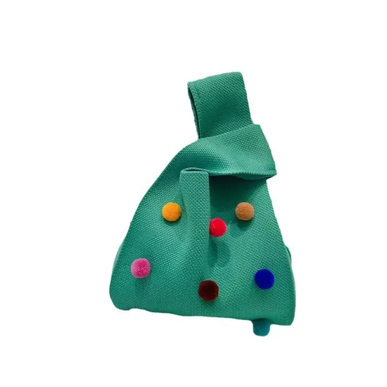 Cute Color Ball Versatile Handheld Wrist Bag