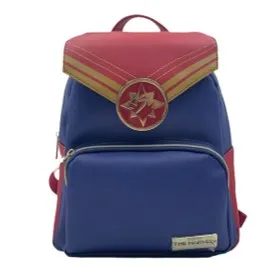 Red and Blue Fashion Simple Casual Backpack