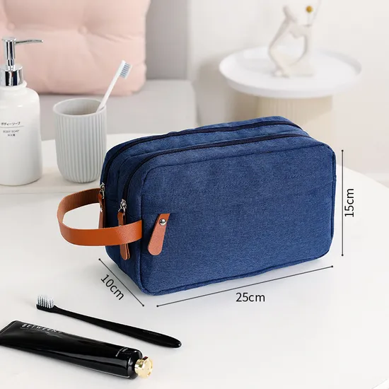Men′s Toiletry Travel Double-Layer Moisture-Proof Storage Makeup Bag