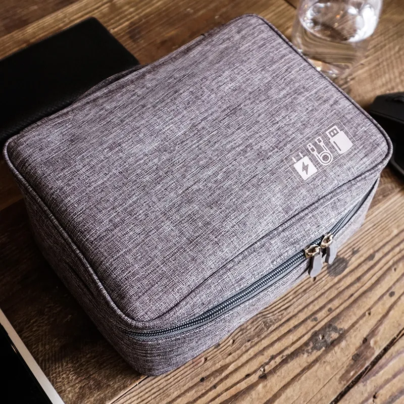 Data Cable Storage Bag Travel Power Bank Earphone Storage Box Multifunctional Divided Digital Bag