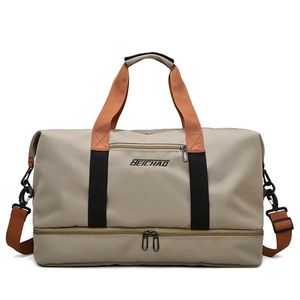Wet and Dry Separation Short Distance Fitness Bag with Customized Logo and Independent Shoe Compartment Travel Bag with Adjustable Pull Rod Simple Luggage Bag