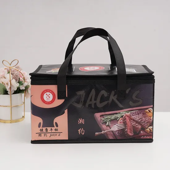 Portable Takeaway Box Food Preservation Non Woven Aluminum Foil Can Be Customized Insulated Bag