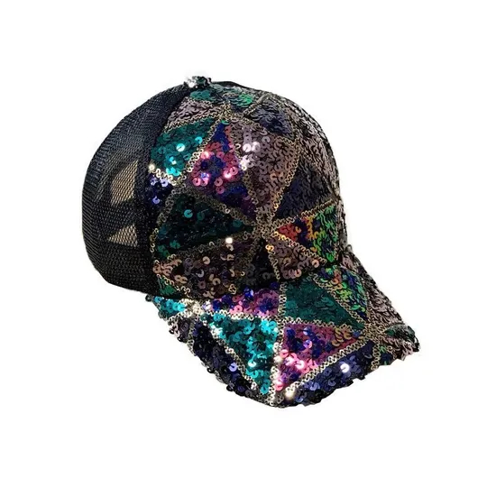 Casual and Versatile Korean Version of The Thin Hipster Ins Sequined Baseball Cap