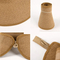 Foldable Large Brimmed Grass Woven Hollow Top Baseball Cap