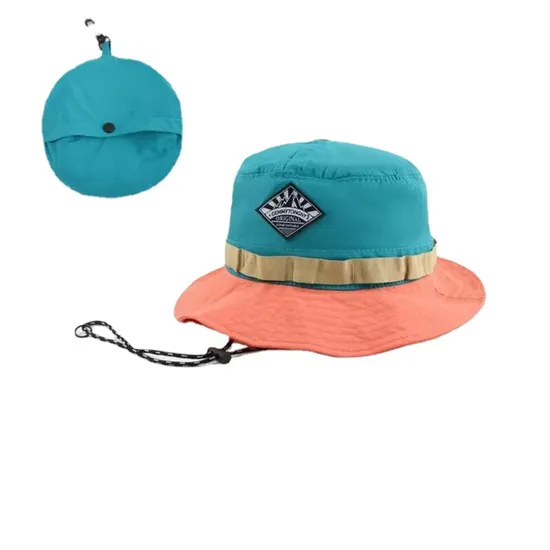 New Color Blocked Foldable Quick Drying Sun Shading Fisherman Hat