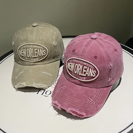Worn Letters Embroidered Versatile Sun Shading Baseball Cap